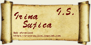 Irina Šujica vizit kartica